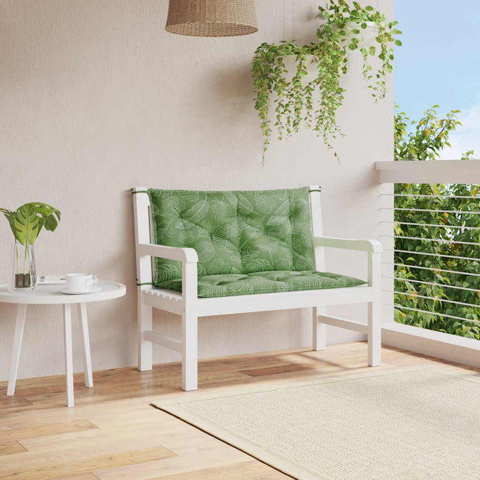 Perne bancă de grădină 2 buc. model frunze 100x50x7 cm textil WALTI