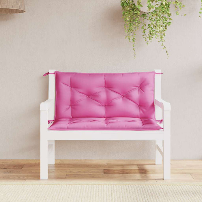 Perne bancă de grădină 2 buc. roz 100x50x7 cm textil - WALTI WALTI