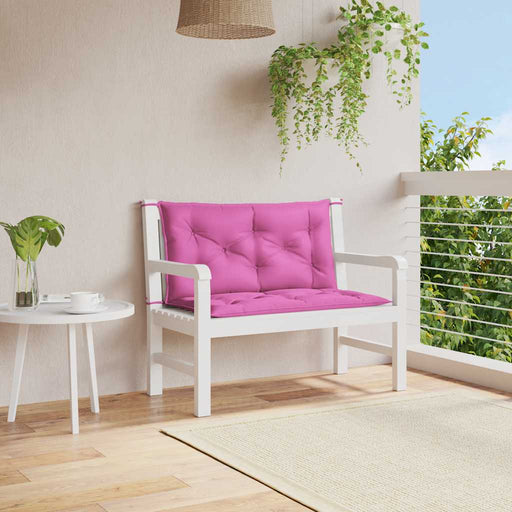 Perne bancă de grădină 2 buc. roz 100x50x7 cm textil - WALTI WALTI