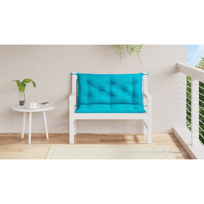 Perne bancă de grădină 2 buc. turcoaz 100x50x7 cm textil - WALTI WALTI