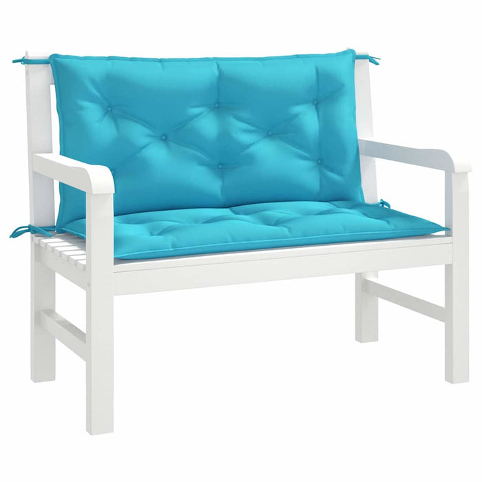 Perne bancă de grădină 2 buc. turcoaz 100x50x7 cm textil - WALTI WALTI