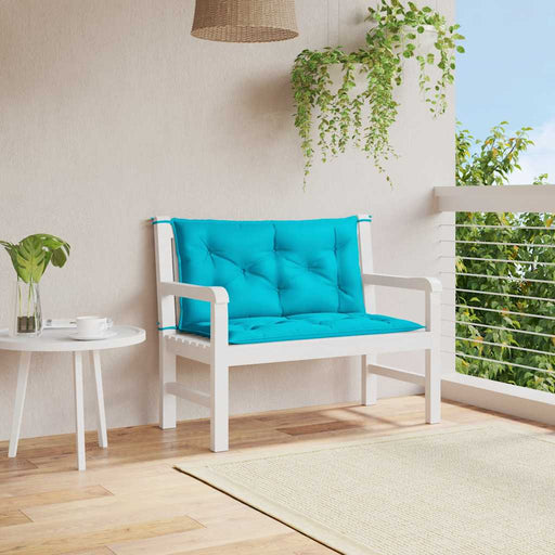 Perne bancă de grădină 2 buc. turcoaz 100x50x7 cm textil - WALTI WALTI