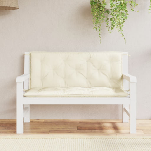Perne bancă de grădină 2 buc., alb crem, țesătură oxford - WALTI WALTI