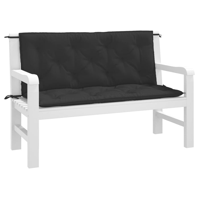 Perne bancă de grădină 2buc.,negru, 120x50x7cm, țesătură oxford - WALTI WALTI