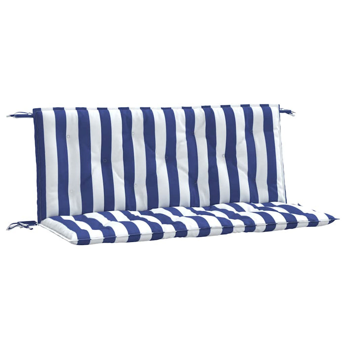 Perne bancă grădină, 2 buc., albastru&alb, 120x50x7 cm, textil - WALTI WALTI