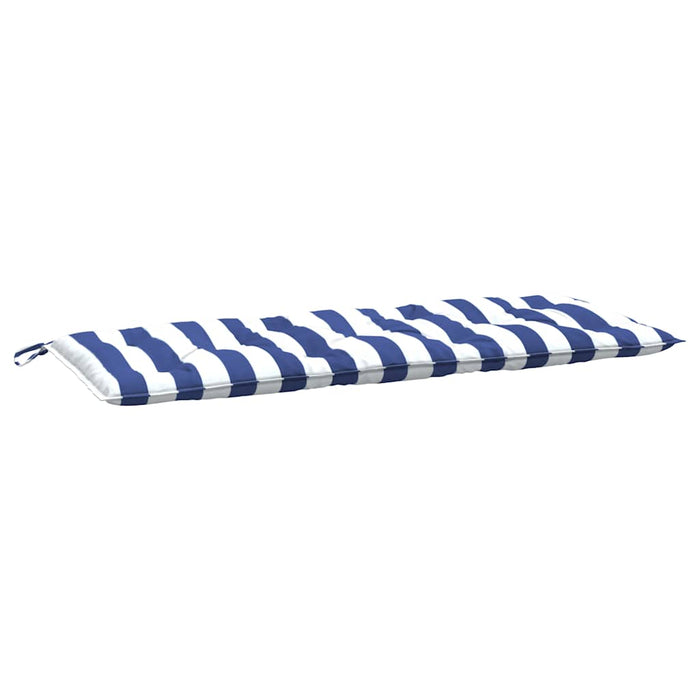 Perne bancă grădină, 2 buc., albastru&alb, 120x50x7 cm, textil - WALTI WALTI