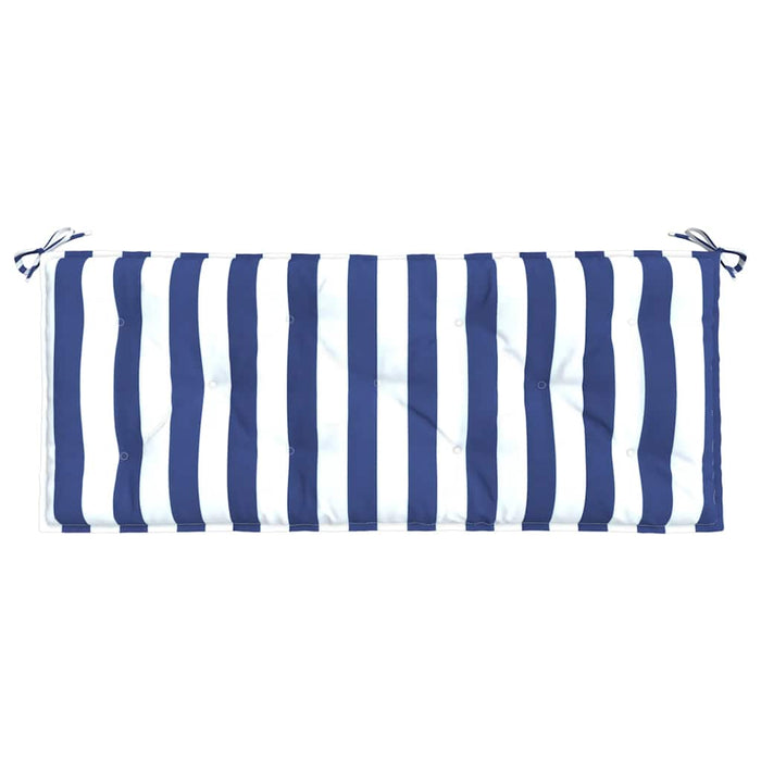 Perne bancă grădină, 2 buc., albastru&alb, 120x50x7 cm, textil - WALTI WALTI