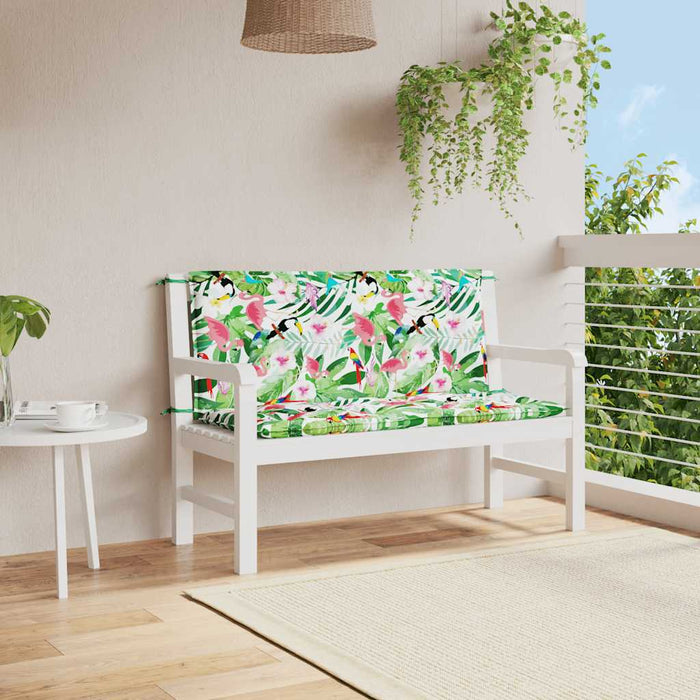 Perne bancă de grădină 2 buc. multicolor 120x50x7 cm textil - WALTI WALTI