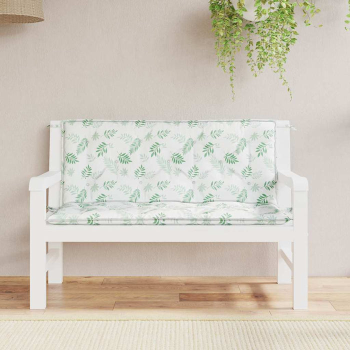 Perne bancă de grădină 2 buc. model frunze 120x50x7 cm textil WALTI