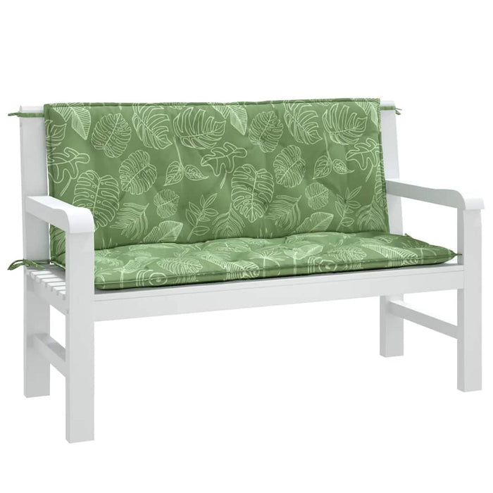 Perne bancă de grădină 2 buc. model frunze 120x50x7 cm textil - WALTI WALTI