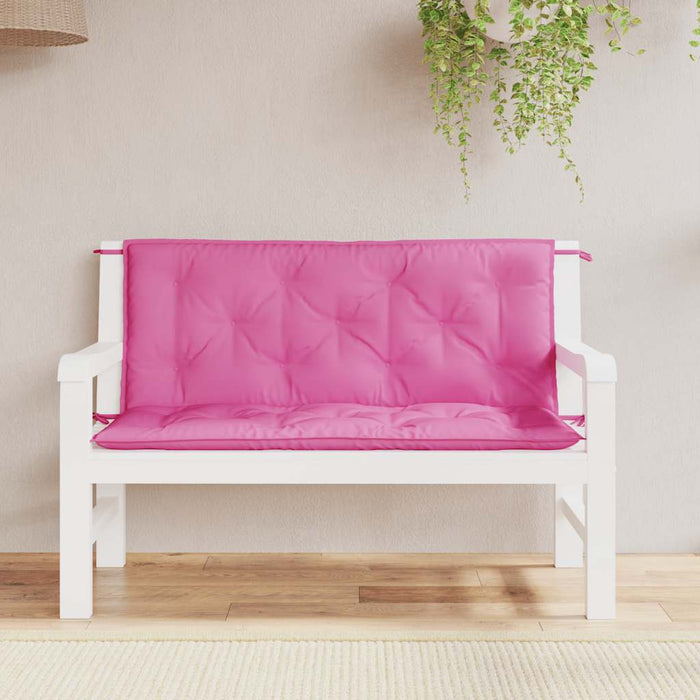 Perne bancă de grădină 2 buc. roz 120x50x7 cm textil - WALTI WALTI