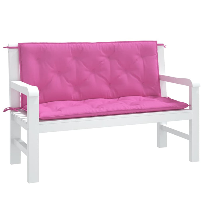 Perne bancă de grădină 2 buc. roz 120x50x7 cm textil - WALTI WALTI