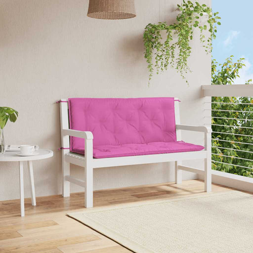 Perne bancă de grădină 2 buc. roz 120x50x7 cm textil - WALTI WALTI