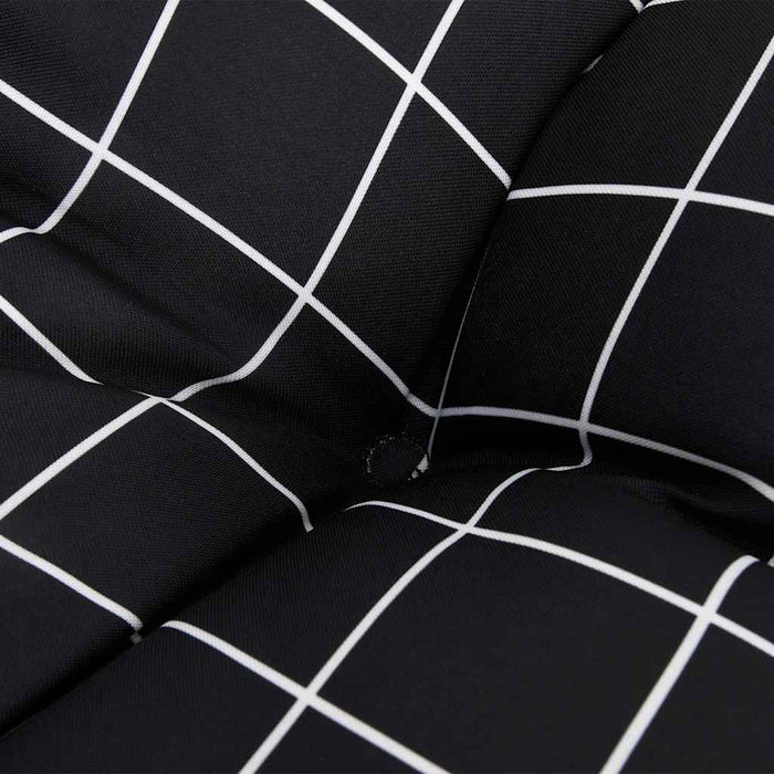 Perne bancă de grădină, 2 buc, 150x50x7cm negru carouri, textil WALTI