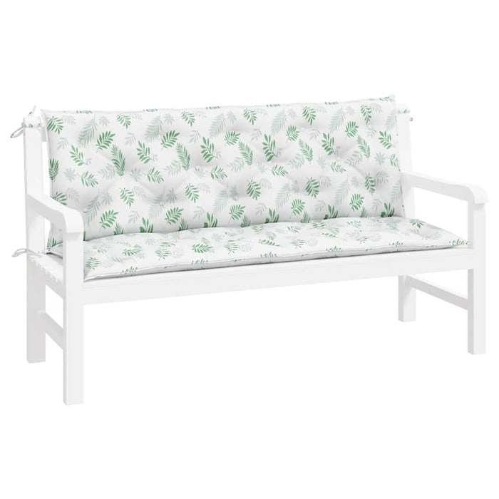 Perne bancă de grădină, 2 buc, 150x50x7cm, model frunze, textil - WALTI WALTI