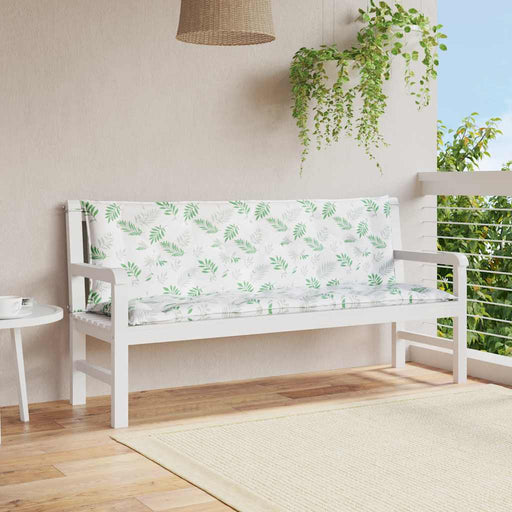 Perne bancă de grădină, 2 buc, 150x50x7cm, model frunze, textil - WALTI WALTI