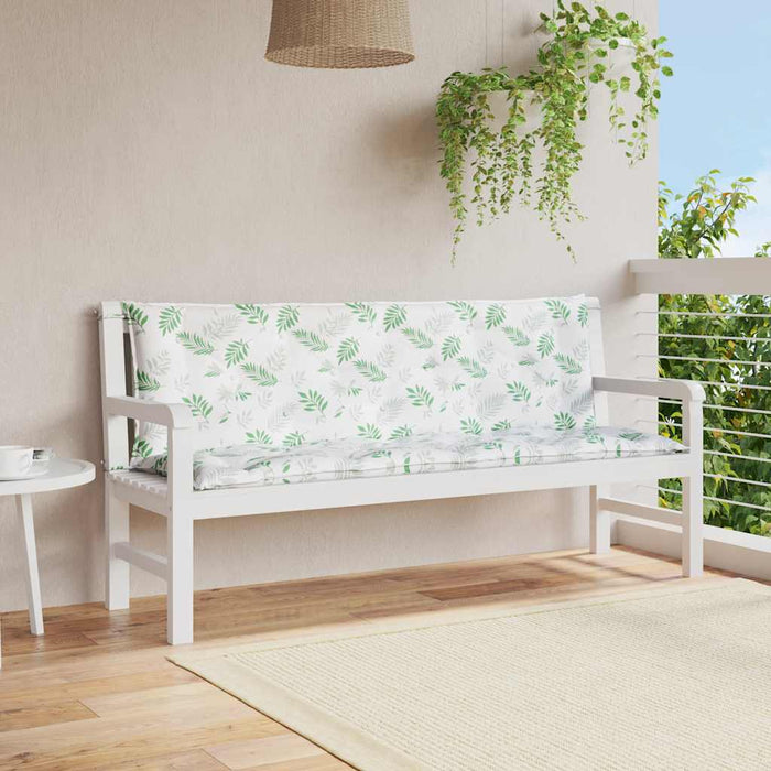 Perne bancă de grădină, 2 buc, 150x50x7cm, model frunze, textil - WALTI WALTI
