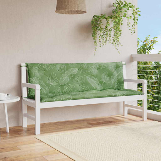 Perne bancă de grădină, 2 buc, 150x50x7cm, model frunze, textil - WALTI WALTI