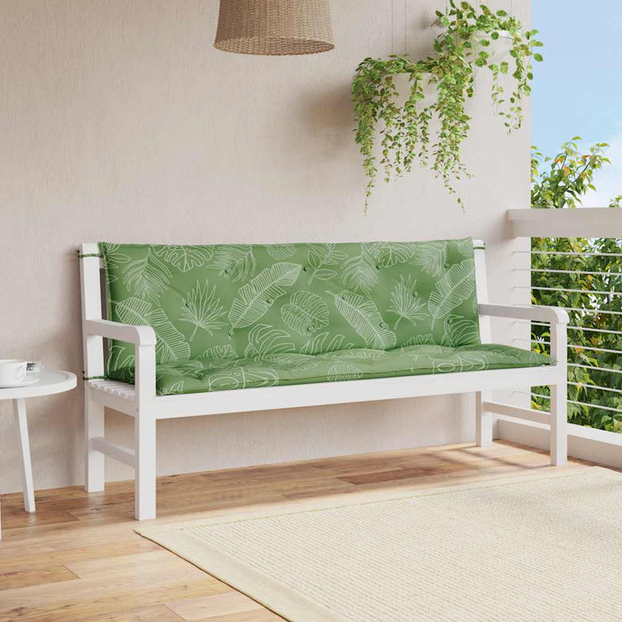 Perne bancă de grădină, 2 buc, 150x50x7cm, model frunze, textil WALTI