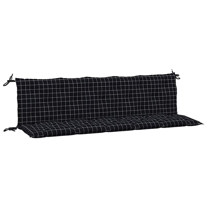 Perne bancă de grădină, 2 buc., negru carouri, textil oxford WALTI