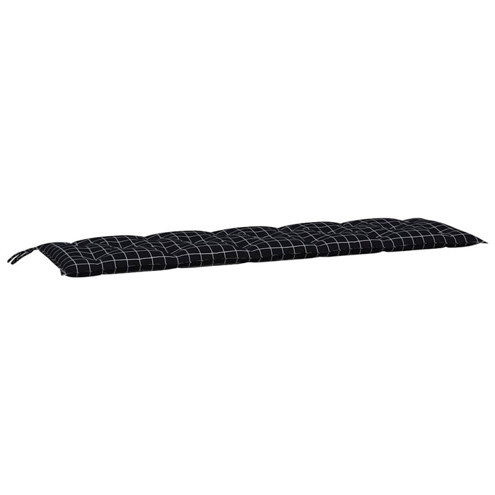Perne bancă de grădină, 2 buc., negru carouri, textil oxford WALTI