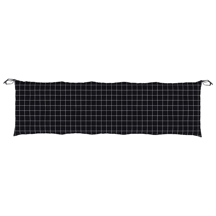 Perne bancă de grădină, 2 buc., negru carouri, textil oxford WALTI