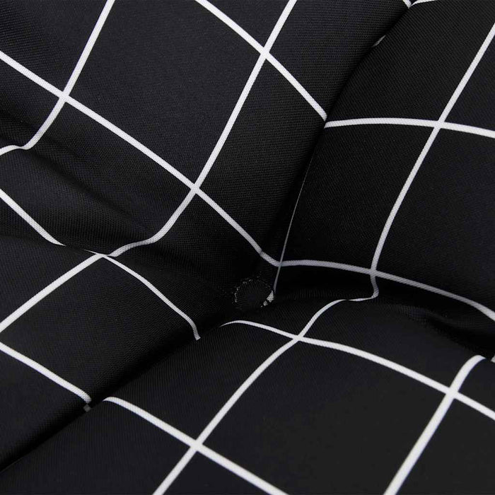 Perne bancă de grădină, 2 buc., negru carouri, textil oxford WALTI