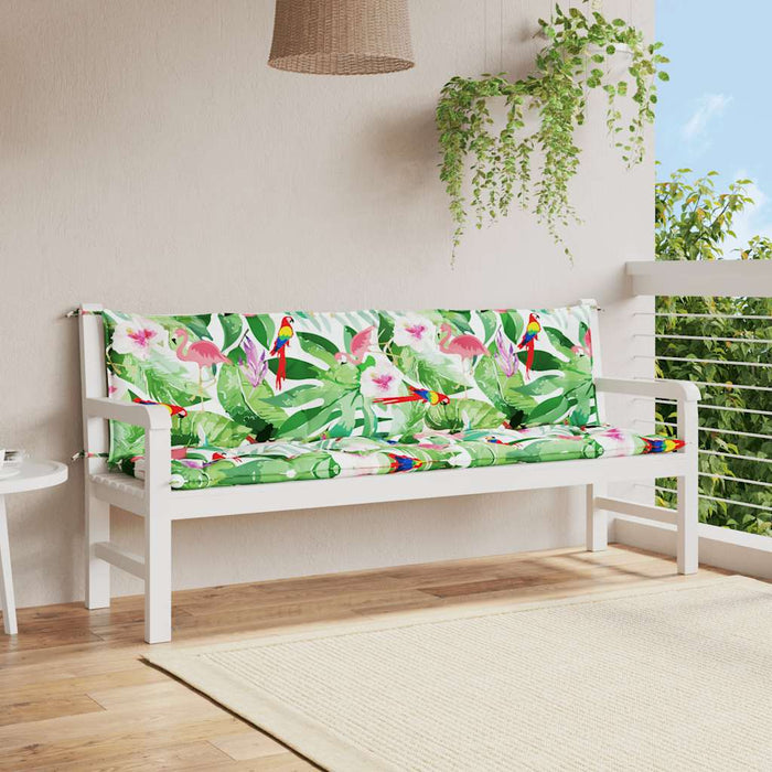 Perne bancă de grădină, 2 buc., multicolor, 200x50x7cm, oxford - WALTI WALTI
