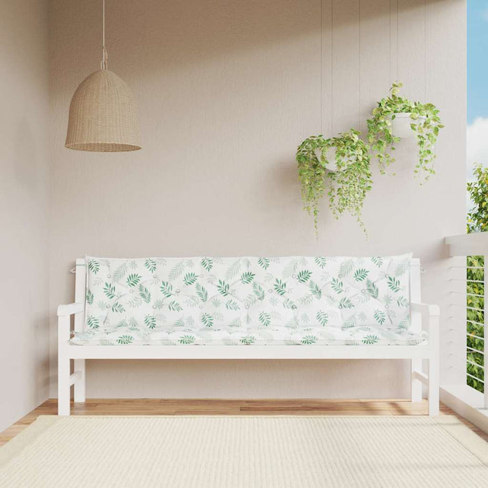 Perne bancă de grădină, 2 buc, 200x50x7cm, model frunze, textil - WALTI WALTI