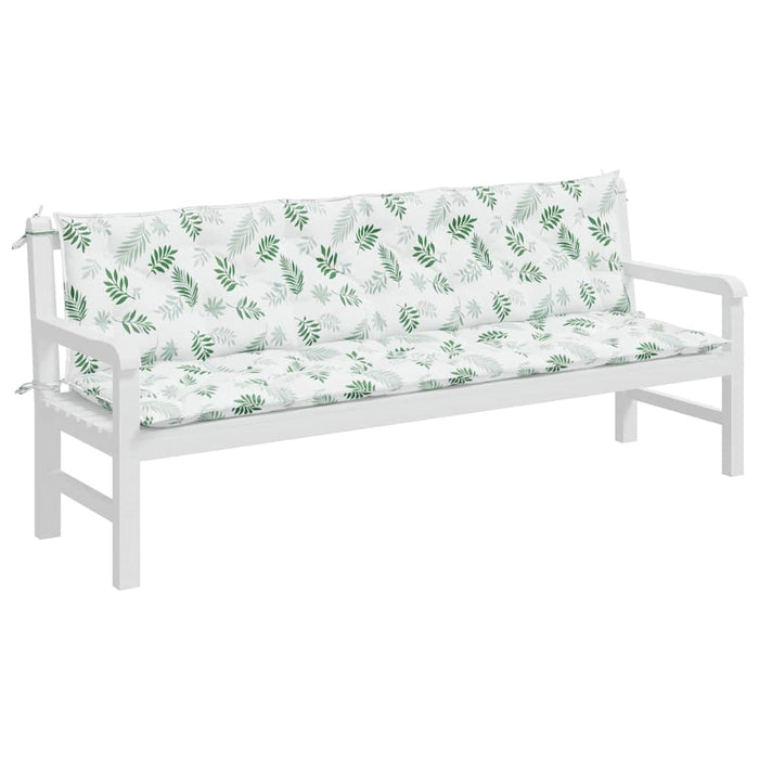 Perne bancă de grădină, 2 buc, 200x50x7cm, model frunze, textil - WALTI WALTI