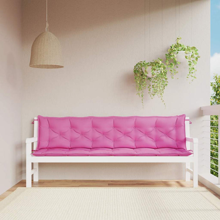 Perne bancă de grădină, 2 buc., roz, 200x50x7 cm, textil - WALTI WALTI