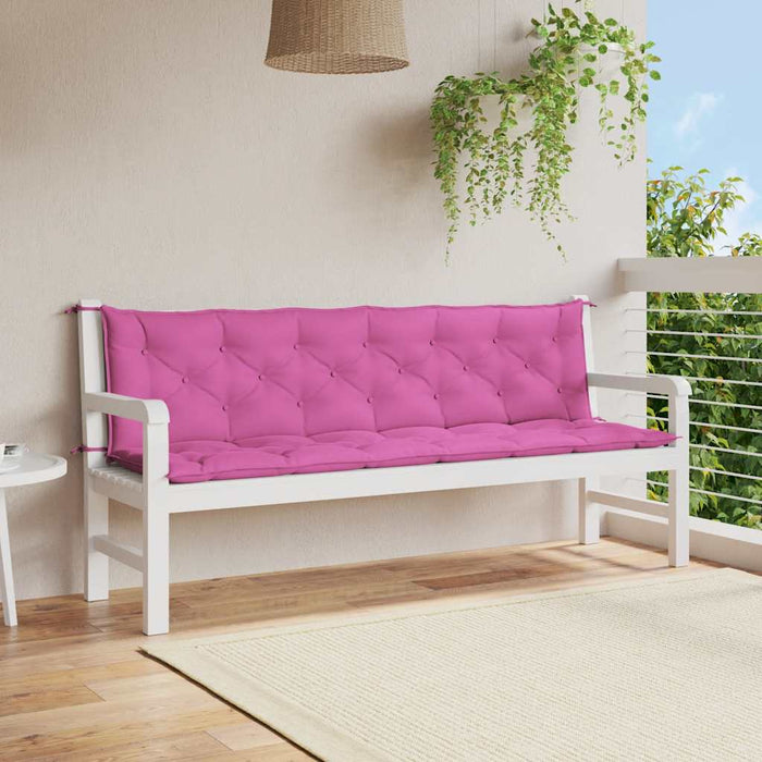 Perne bancă de grădină, 2 buc., roz, 200x50x7 cm, textil - WALTI WALTI