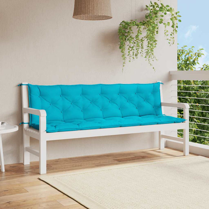 Perne bancă de grădină, 2 buc., turcoaz, 200x50x7 cm, textil - WALTI WALTI