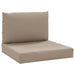 Perne de canapea din paleți, 2 buc., gri taupe, material textil - WALTI WALTI