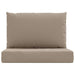 Perne de canapea din paleți, 2 buc., gri taupe, material textil - WALTI WALTI