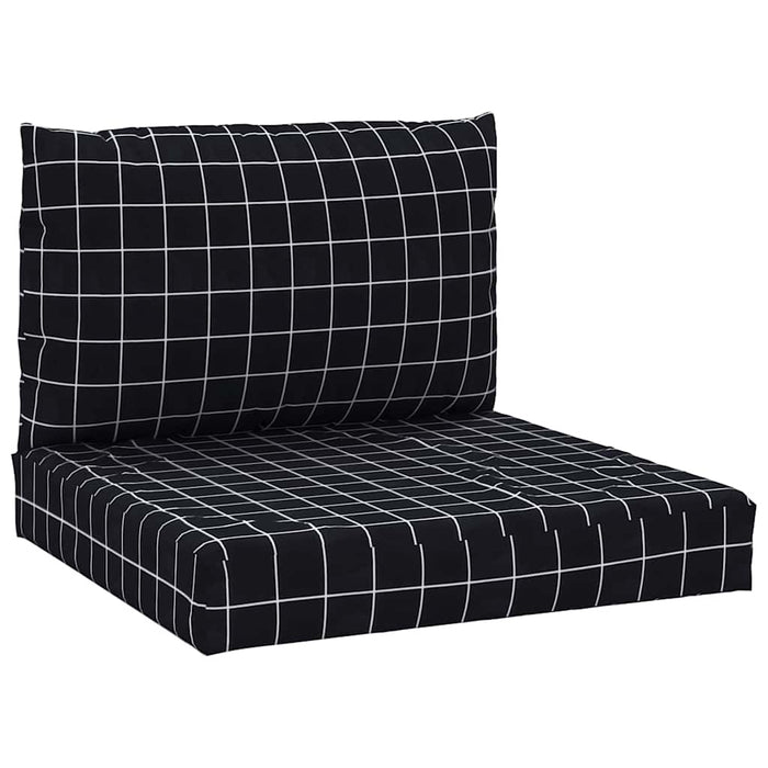Perne pentru paleți, 2 buc, negru, model carouri, textil oxford - WALTI WALTI