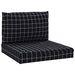 Perne pentru paleți, 2 buc, negru, model carouri, textil oxford - WALTI WALTI