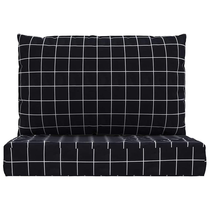 Perne pentru paleți, 2 buc, negru, model carouri, textil oxford - WALTI WALTI