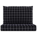 Perne pentru paleți, 2 buc, negru, model carouri, textil oxford - WALTI WALTI