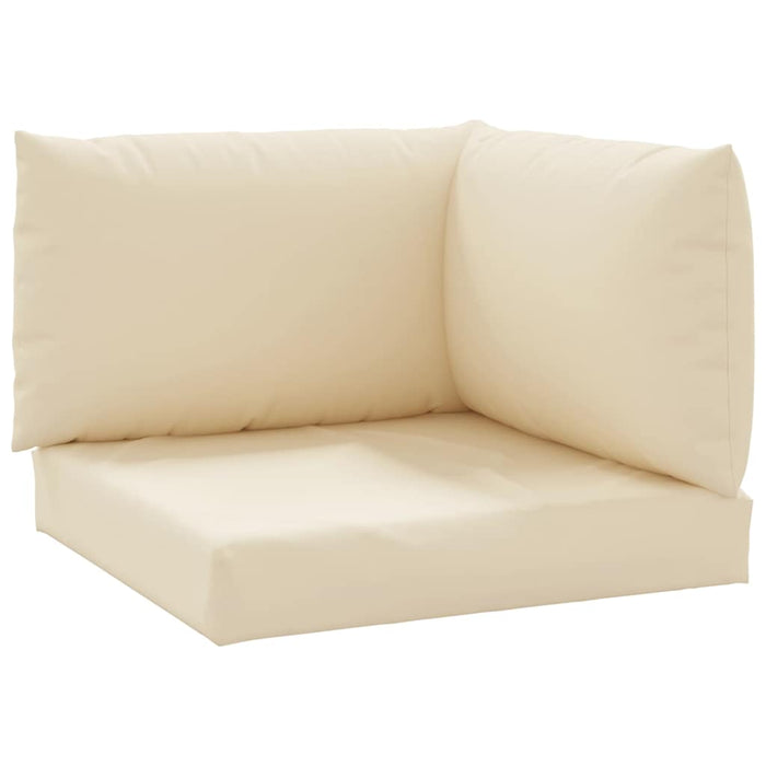 Perne de canapea din paleți, 3 buc., bej, material textil - WALTI WALTI