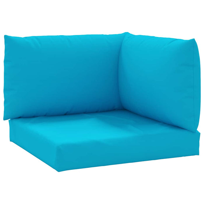 Perne canapea din paleți, 3 buc., albastru deschis, textil - WALTI WALTI