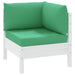 Perne pentru canapea din paleți, 3 buc., verde, textil - WALTI WALTI