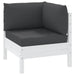 Perne de canapea din paleți, 3 buc., negru, material textil - WALTI WALTI