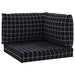 Perne pentru paleți, 3 buc, negru, model carouri, textil oxford - WALTI WALTI