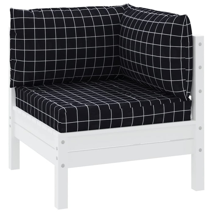 Perne pentru paleți, 3 buc, negru, model carouri, textil oxford - WALTI WALTI