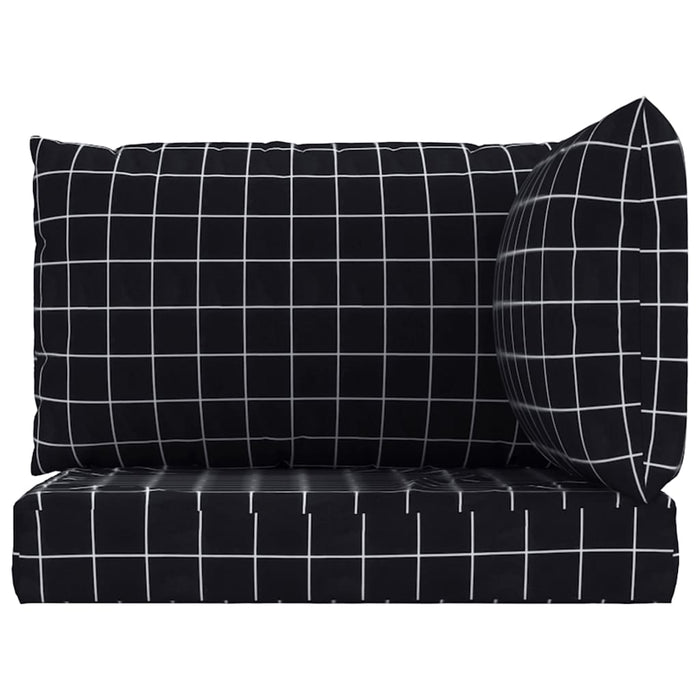 Perne pentru paleți, 3 buc, negru, model carouri, textil oxford - WALTI WALTI