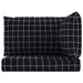 Perne pentru paleți, 3 buc, negru, model carouri, textil oxford - WALTI WALTI