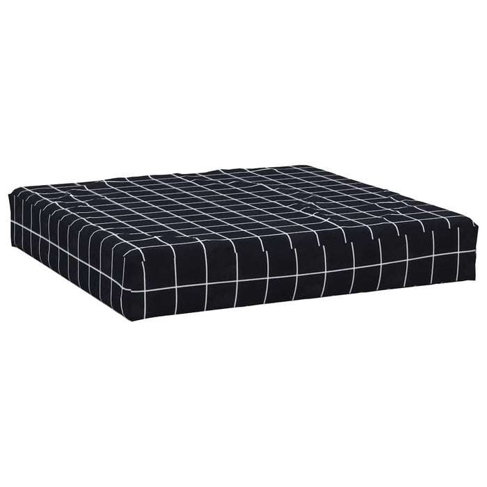 Pernă pentru paleți, negru carouri, 60x60x8 cm, textil oxford WALTI