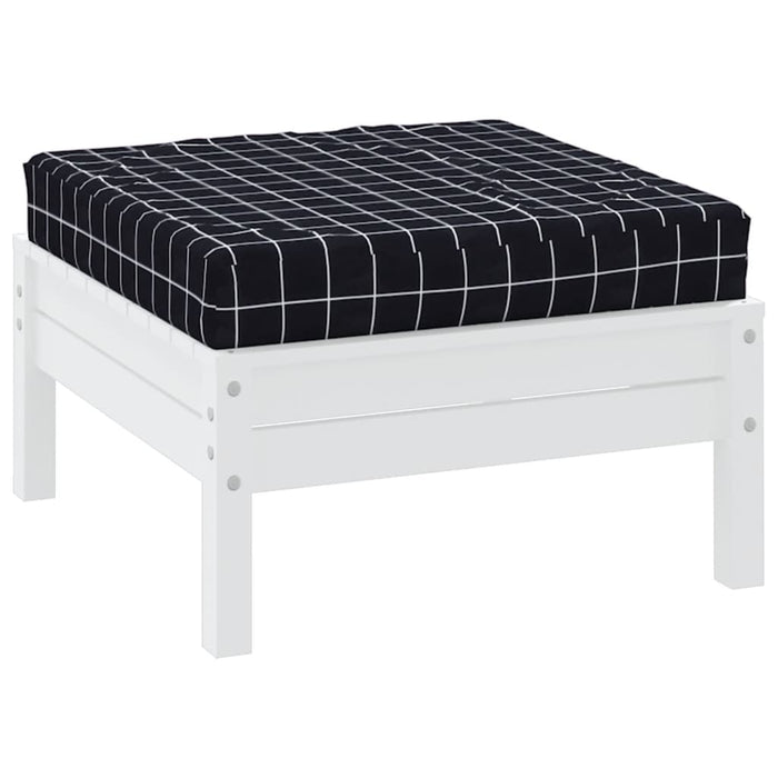 Pernă pentru paleți, negru carouri, 60x60x8 cm, textil oxford WALTI