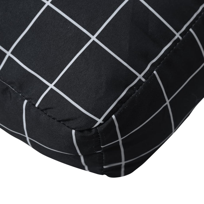 Pernă pentru paleți, negru carouri, 60x60x8 cm, textil oxford WALTI